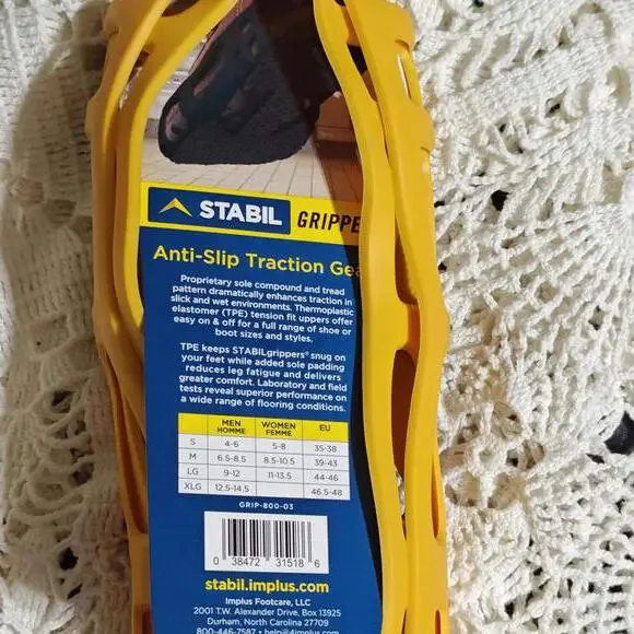 Large Traction Device Anti Slip Mid-Sole Footwear Stabil Gripper Rubber - Picture 1 of 3